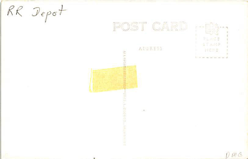 Hollister MO Post Office Railroad Station Train Depot Tracks RPPC