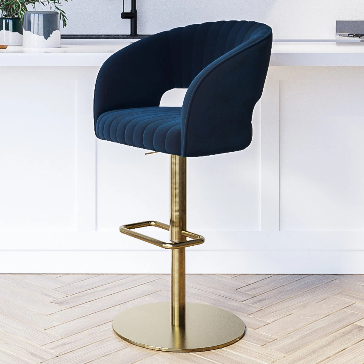Blue swivel counter stools online