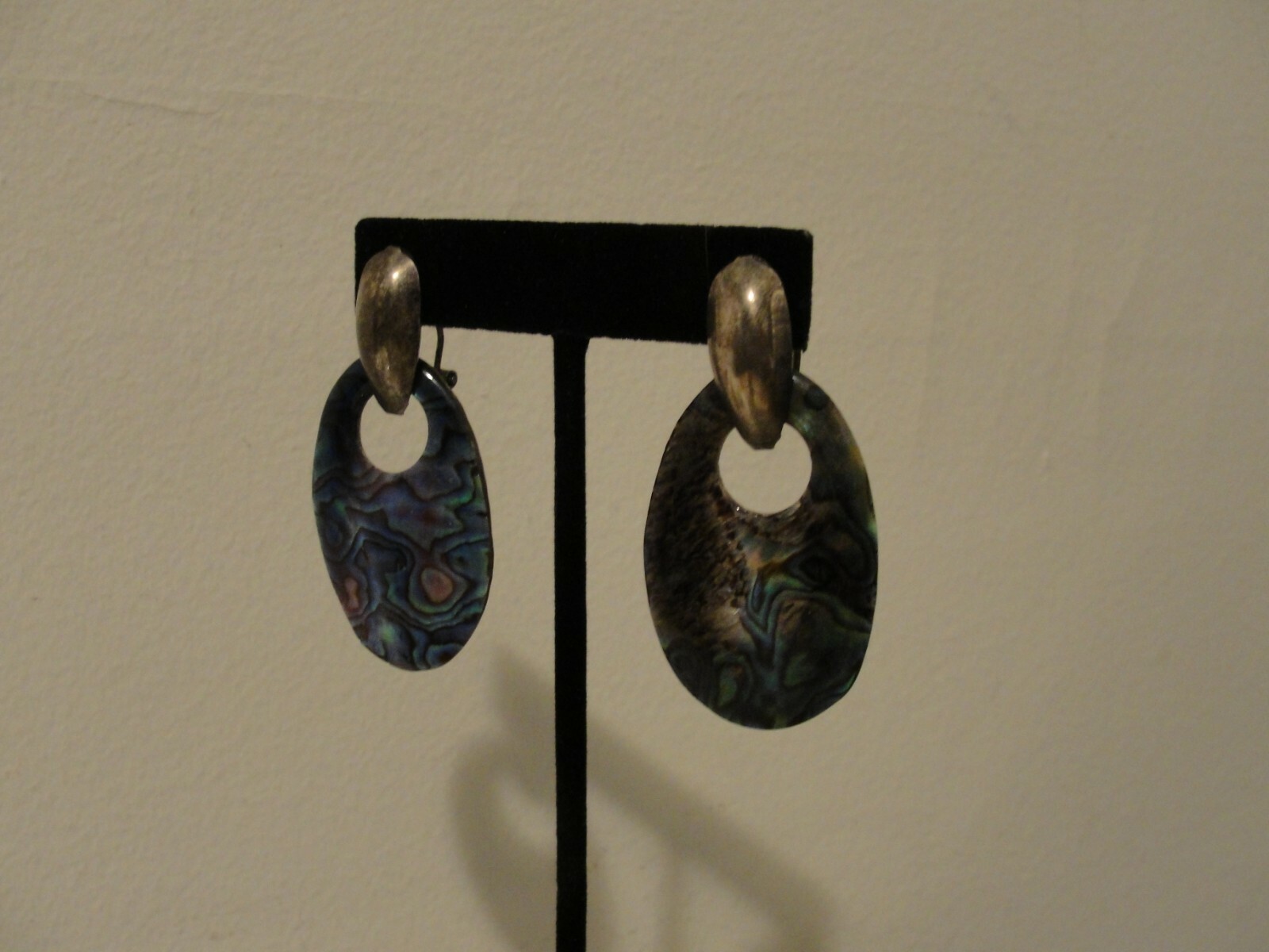 vintage abalone shell drop dangle earrings door k… - image 4