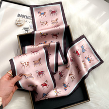 100 Mulberry Silk Scarf 150X15CM Women's Long Double sided Printed Scarf CHA7