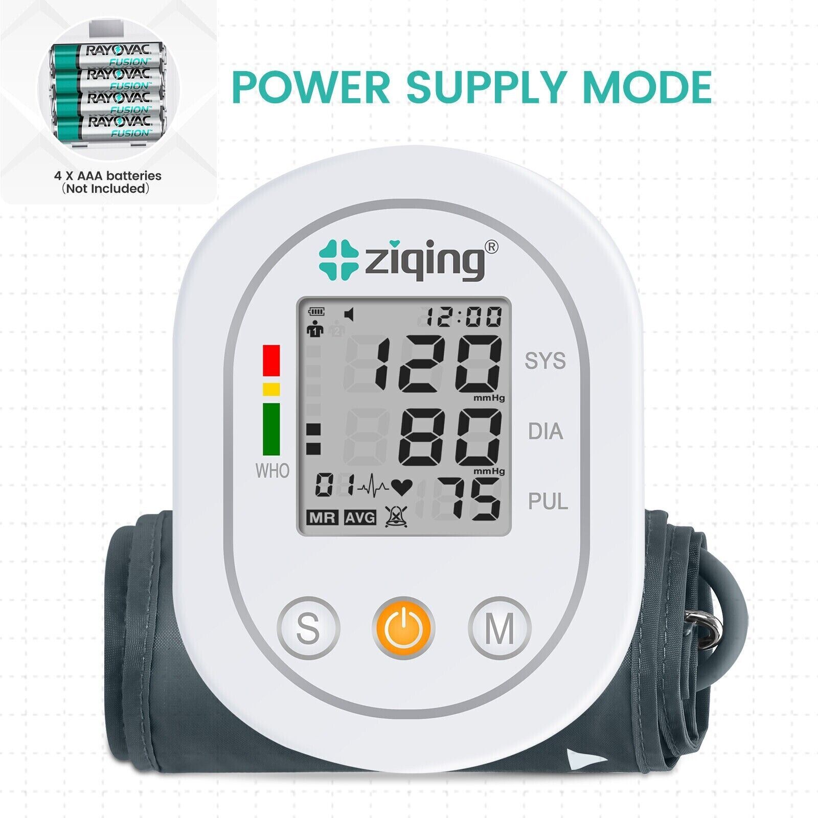 ZIQING Arm Blood Pressure Monitor Automatic Digital BP Machine US eBay