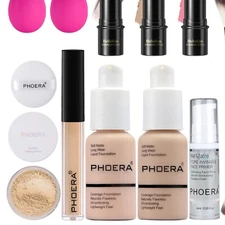 PHOERA 3-in-1 Contour Kit - Makeup Essentials for Flawless Skin & All-Day Wear