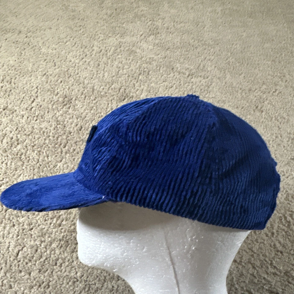 Gorra DKNY de Colección Adulto Azul Pana Elastizada Hecha en EE. UU. Años 90 Foto 2 de 4