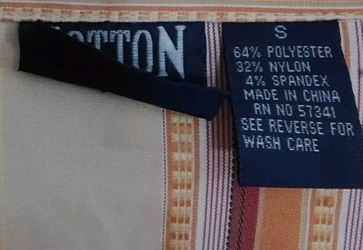 Cotton Express Striped Small Polyester Nylon 3/4 … - image 3