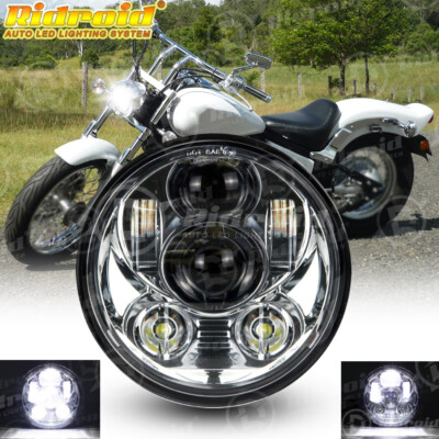 5-3/4'' 5.75'' LED Headlight Hi/Lo Beam for Yamaha V-Star XVS 650 Stryker Raider S