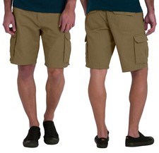 Mens Cotton Cargo Shorts Relaxed Fit Outdoor Hike Sports, Multi-Pocket Half Pant