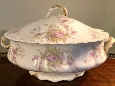 Theodore Haviland Limoges Tureen France Oval Covered Vegetable Dish, Pristine!!