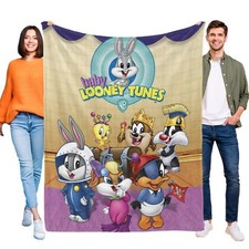 Baby Looney Tunes Flannel Blanket Bed Sofa Couch Throw Gift for Kids Cartoon