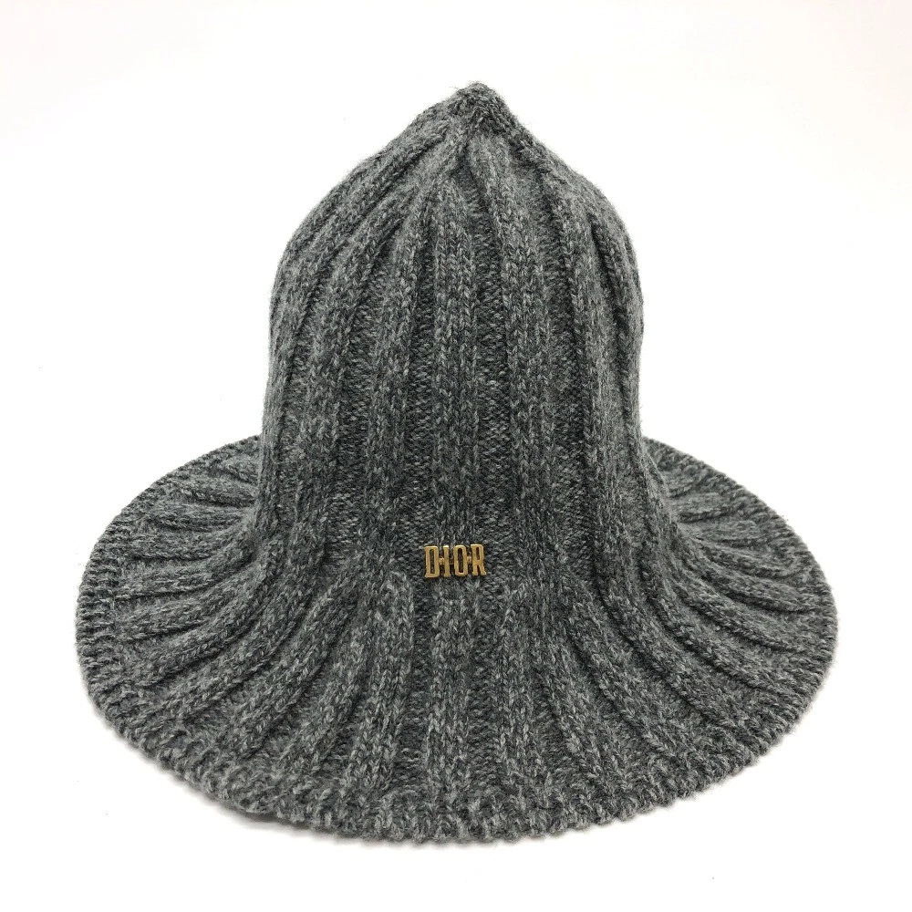 Dior logo Tulip hat wool gray