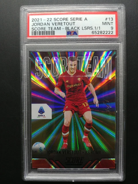 Card 2021 Panini Score Serie A #13 JORDAN VERETOUT Team Black LSRS. 1 of 1 PSA 9