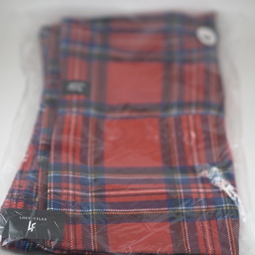 Lost Files Red Blue Plaid Mesh Shorts Size Large L BRAND NEW IN HAND - Picture 5 of 8