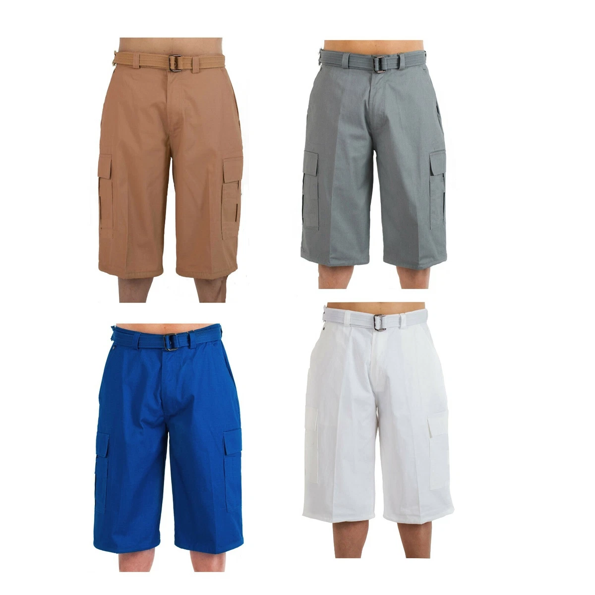 Big And Tall White Cargo Shorts