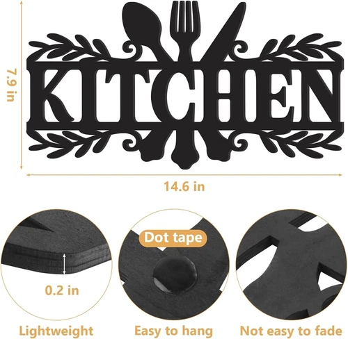 Rustikales Metall Küchenschild Esszimmer Wanddeko - Bild 5 von 8