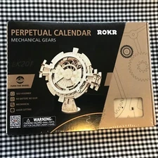 ROKR Series LK201 Perpetual Calendar 3-D Wooden Puzzle - New, Sealed In Box NIB
