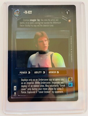 Star Wars CCG - TK-422 - Han Solo - Rare Foil Card - Reflections - Decipher 1999