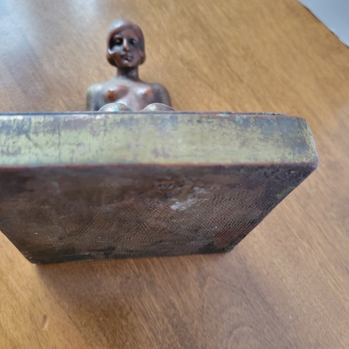 Art Deco 1920s Nuart Frankart Nude woman Kneeling lady Bookend Rare Old - Picture 15 of 20