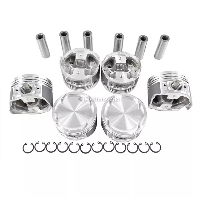 Pistons w/ Rings fit Fits 90-96 Nissan 300ZX 3.0L V6 Turbocharged DOHC - Image 3 of 3