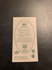 Bvv 2011/12 upper deck Parkhurst champions mini green back #4 Adam Oates