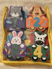 Bath Numbers Whith Organizer Bag.bath Toys Train New.