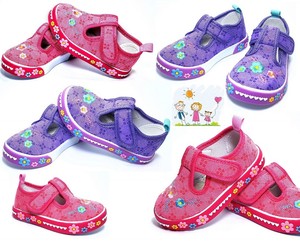 AMERICAN CLUB Girls Kids TODDLER Canvas shoes 7UK Real Leather insole TRAINERS