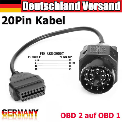 Diagnose Adapter Stecker für BMW Z3, E34, E36, E39, M3 OBD2 Kabel 20 Pin