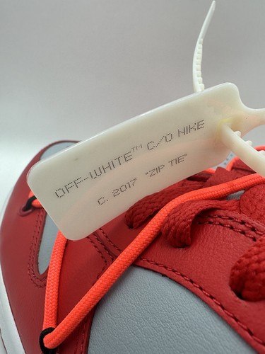 Nike Dunk Low Off White University Red - Picture 11 of 20