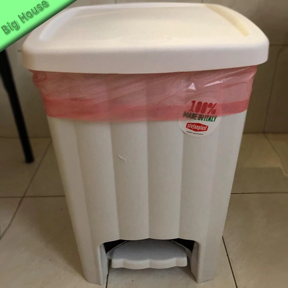 Cestino Piccolo con Pedale per Scrivania Bagno Cucina Camera da Letto 20 L - Immagine 4 di 4