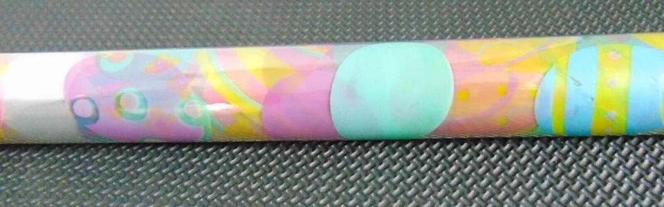 Rollo de envoltura de huevos colorido de Pascua vintage, papel de envolver translúcido Foto 3 de 4