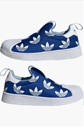 Adidas Superstar 360 Blue/White IF3587 Toddler Athletic Slip-on Sneaker; Sz 8-10 - Picture 3 of 6