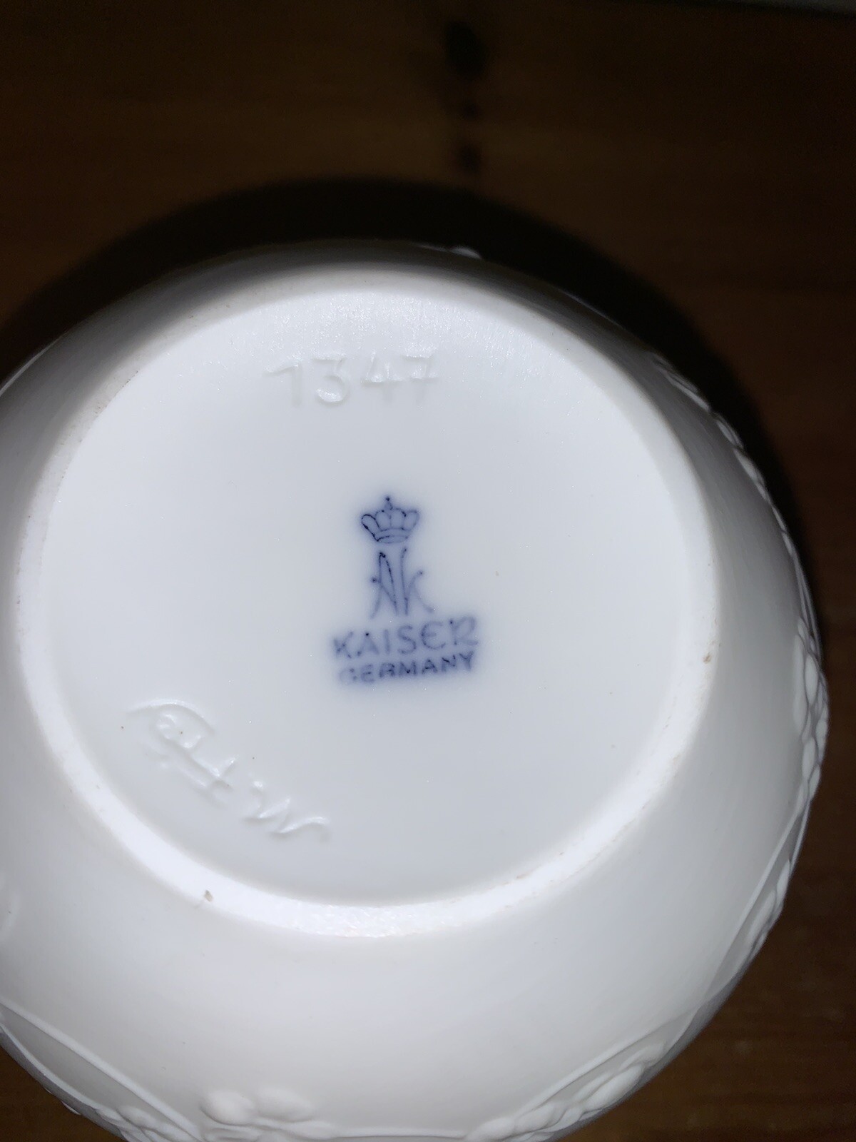 Vintage Kaiser West Germany Bud Vase Signed M Frey 1347 White 5 in’s VGC eBay