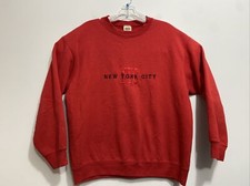 Vintage Fruit Of The Loom Sweatshirt Womens Large New York CITY Cotton Crewneck