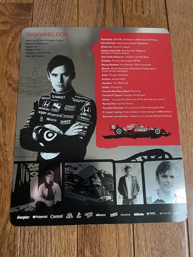 Authentic Autographed 2008 Dan Wheldon INDY 500 Hero Card - Picture 3 of 3