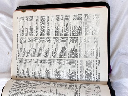 Holy Bible, The Good Leader, KJV, Indexed,Red Letter, Illustrated, Leather, 1948 - Foto 11 di 17