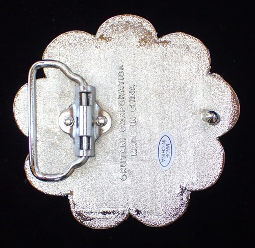 NEAT SMILEY FACE RAINBOW COLORED SUNFLOWER BELT BUCKLE NEW - Picture 2 of 2