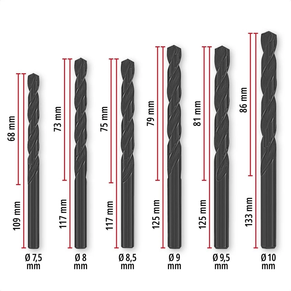 PUNTE TRAPANO PER METALLO HSS-R ACCIAIO ALTA RESISTENZA 19 PZ EINHELL RULLATE - Immagine 4 di 4
