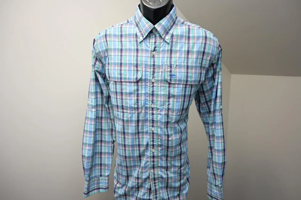 Southern Tide SkipJack Vented Fishing Shirt Button Up Nylon Plaid Mens Sz Medium - Image 3 of 4