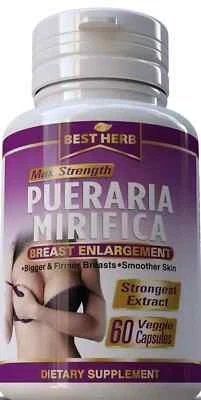 BEST HERB STRONGEST MAXIMUM STRENGHT PUERARIA MIRIFICA CAPSULES PILLS PURE HERBAL