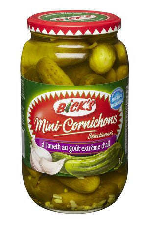 Eneldos para bebés Bicks Premium Ultimate ajo encurtidos, 1 L/33,81 fl. oz - Imagen 3 de 4