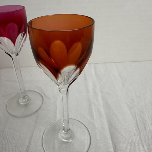 Set of 2 Baccarat Crystal Genova Cut To Clear Cordial Shot Glasses Multi-Color - Picture 7 of 10