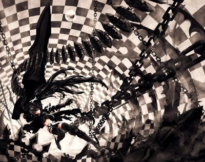 Anime girls insane black rock shooter Custom Gaming Mat Desk
