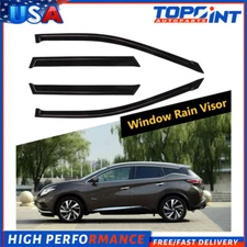 Dark Black Side Wind Vent Window Visors 4pcs For Nissan Murano 2003-2007