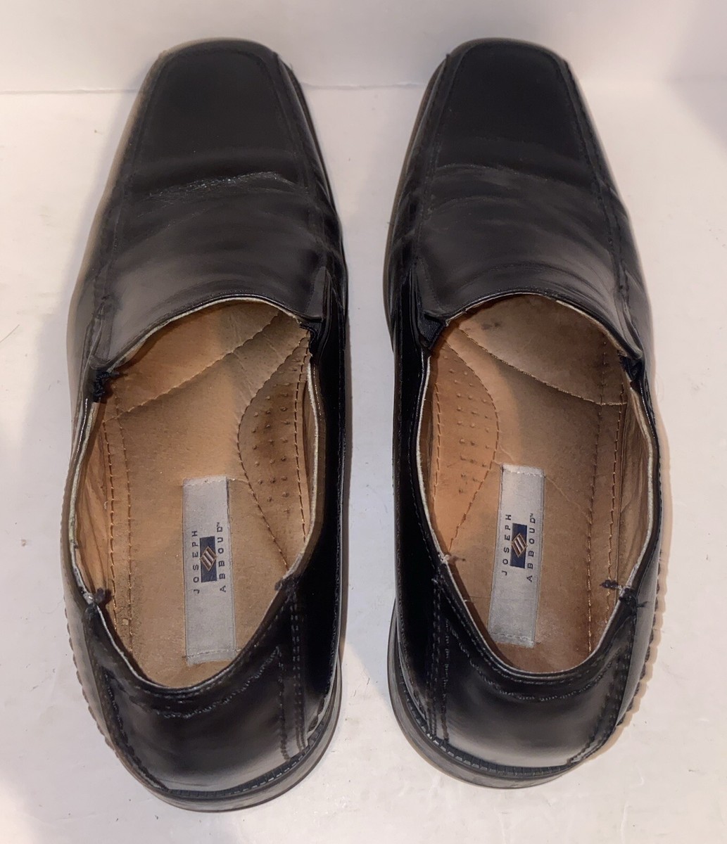 Joseph Abboud Black Leather Square Toe Slip-On Loafers size 10.5 Joseph Abboud Mens Size 7.5M Loafer Dress Shoes Black  main image 3