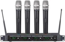 GTD Audio 4 Channel VHF Handheld Wireless Microphone System Mic (Brand New) 380H