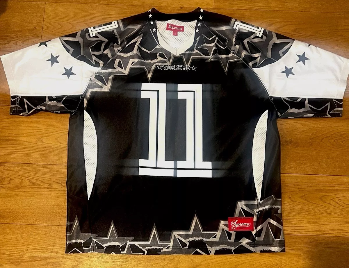Maillot de football Supreme Stars SS25 noir grand