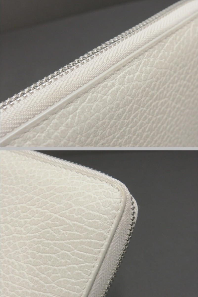 Auth Maison Margiela 11 Round Zip Long Wallet White Italy 18681802  