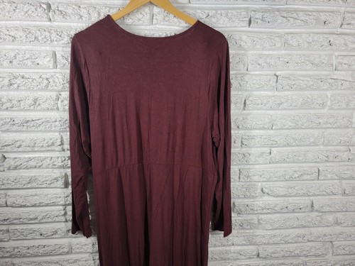 Old Navy Maternity Womens Dress XXL 2XL Plus Long Sleeve Pullover Brown Gathered - Picture 7 of 11