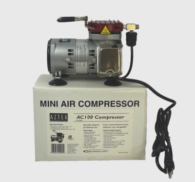 Testors Aztek AC100 Compact Airbrush Mini Air Compressor 50201 New Open Box