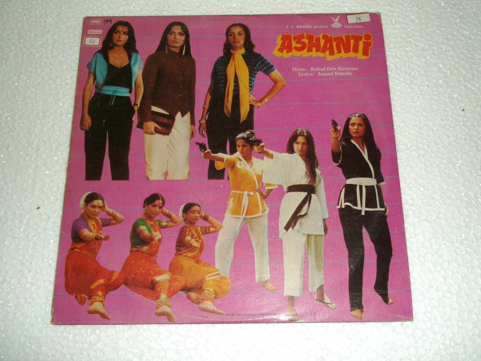 Ashanti Rd R.D.Burman 1982  Rare LP Record OST Orig Bollywood Hindi Vinyl VG+