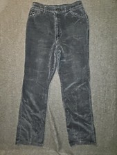 Vintage Wrangler Corduroy Straight Leg Pants Women's 14 Gray Western USA