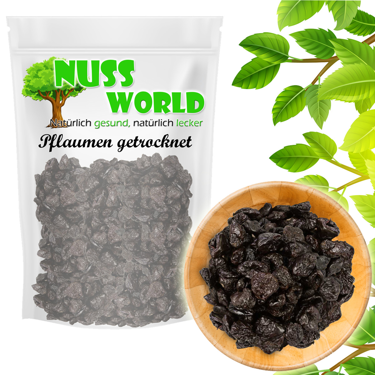1 Kg Pflaumen getrocknet ohne Stein ungeschwefelt ungezuckert naturbelassen